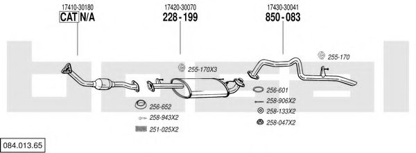 BOSAL 084.013.65 Exhaust System